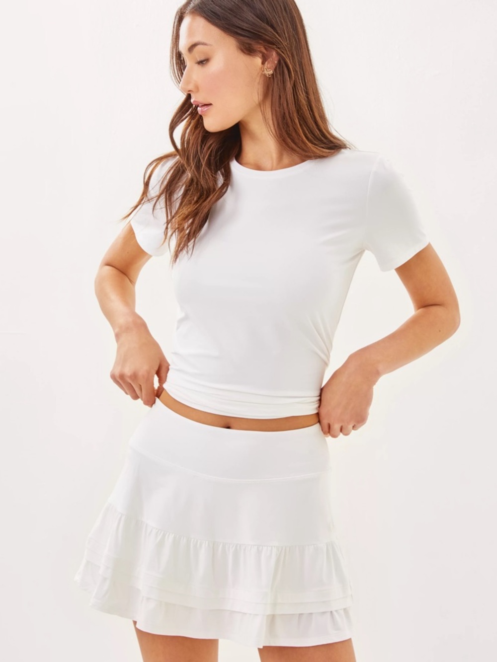 NWT Lilly Pulitzer UPF 50+ Luxletic Aqualina Skort, Resort White, Size L